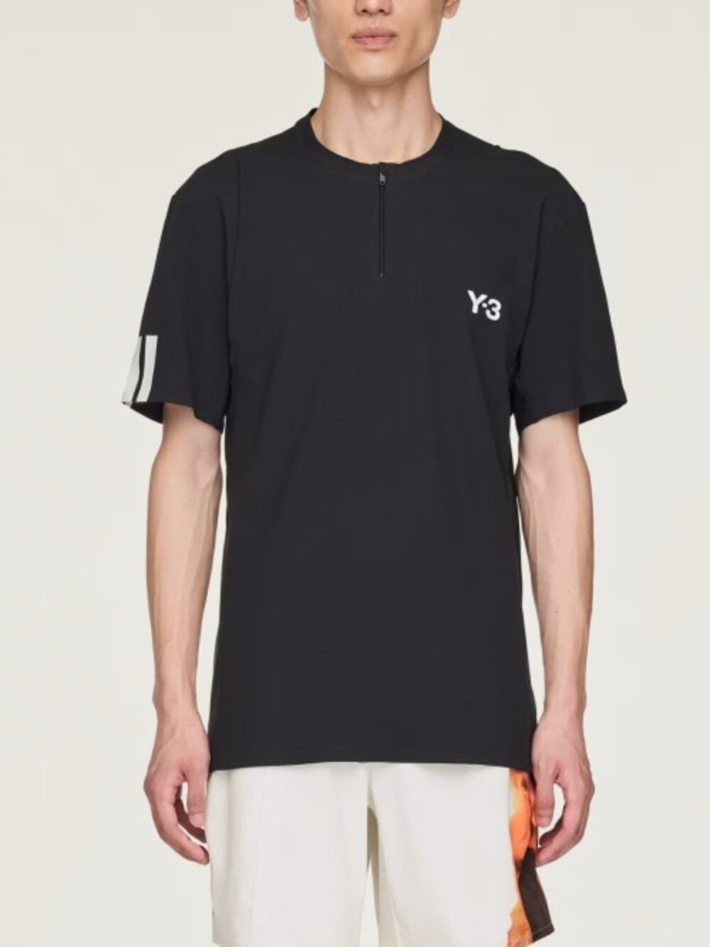 Adidas Y-3 Tennis Pro Freelift Zip Tee Black Men's Sports T-Shirts Sz M JY6946